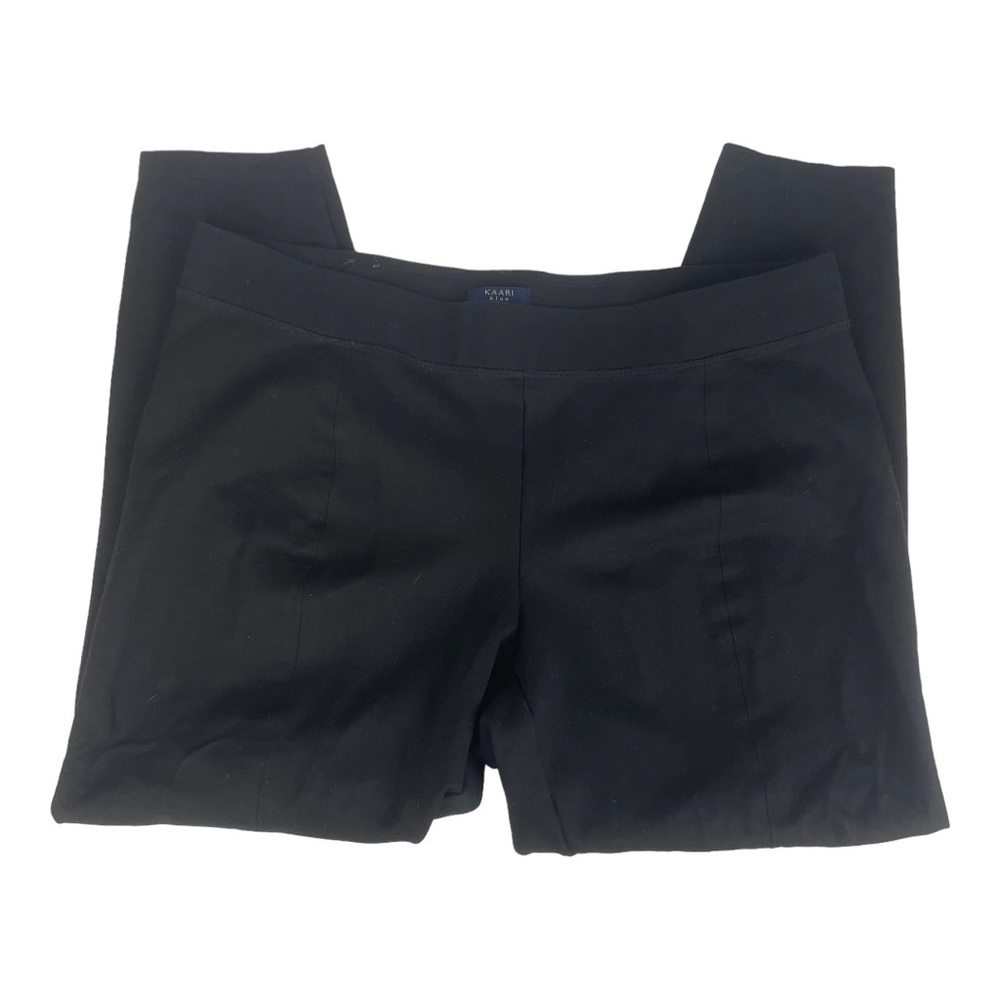 Kaari Blue Curvy size 2X ankle cropped black leggings pants Rayon Nylon Spandex‎